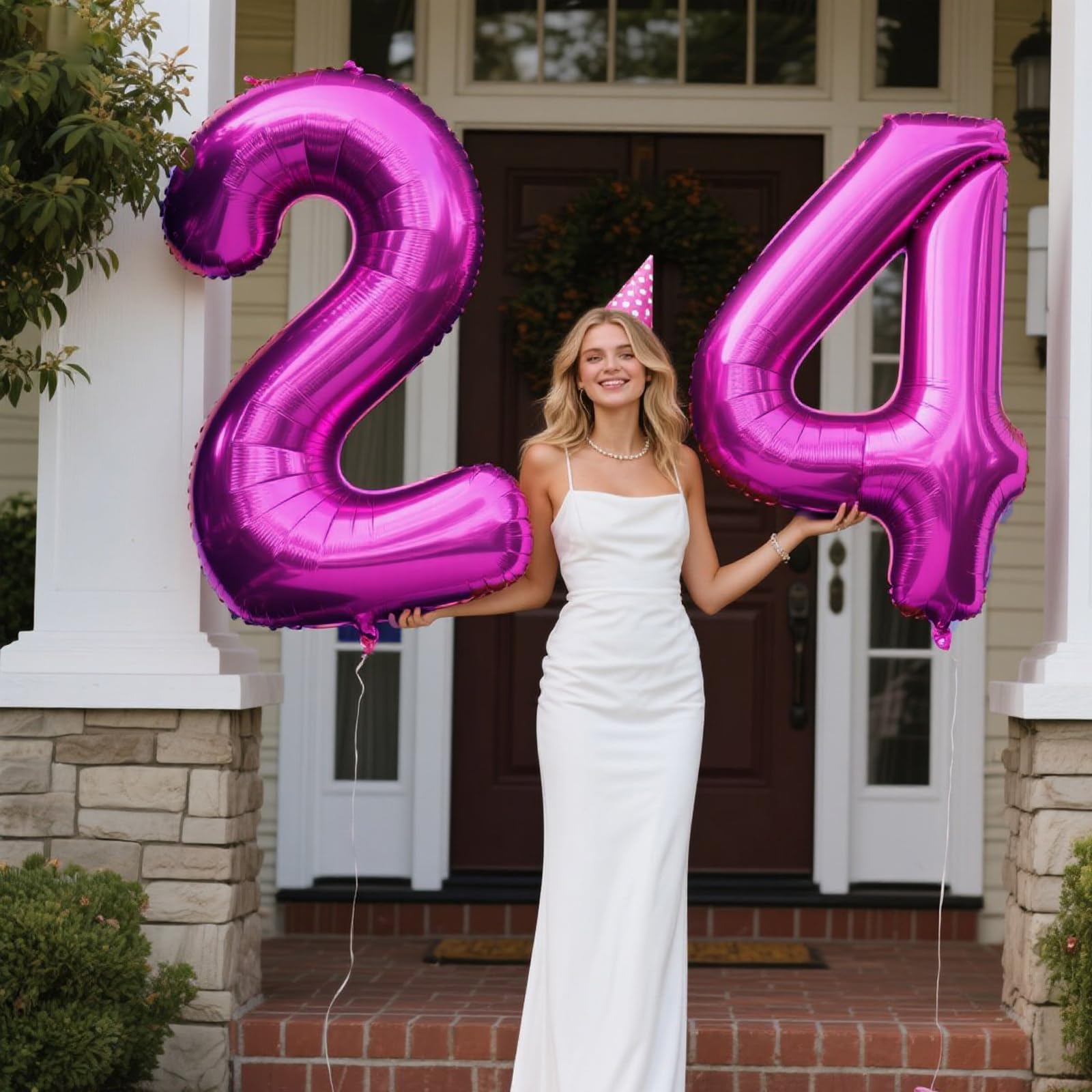 Kelfuoya rose purple number 2 balloon wedding backdrop option