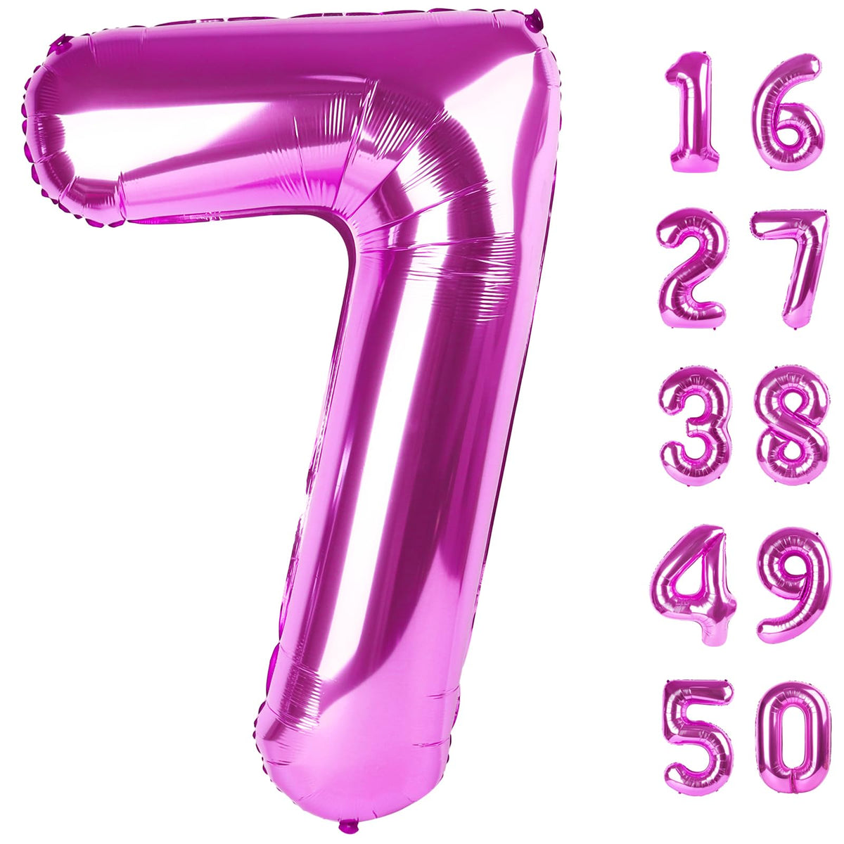 Kelfuoya rose purple number 7 balloon 40inch for bold birthday décor