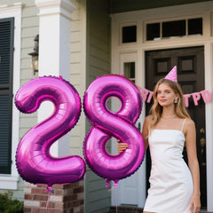 Kelfuoya rose purple 28 balloon complements wedding decor beautifully