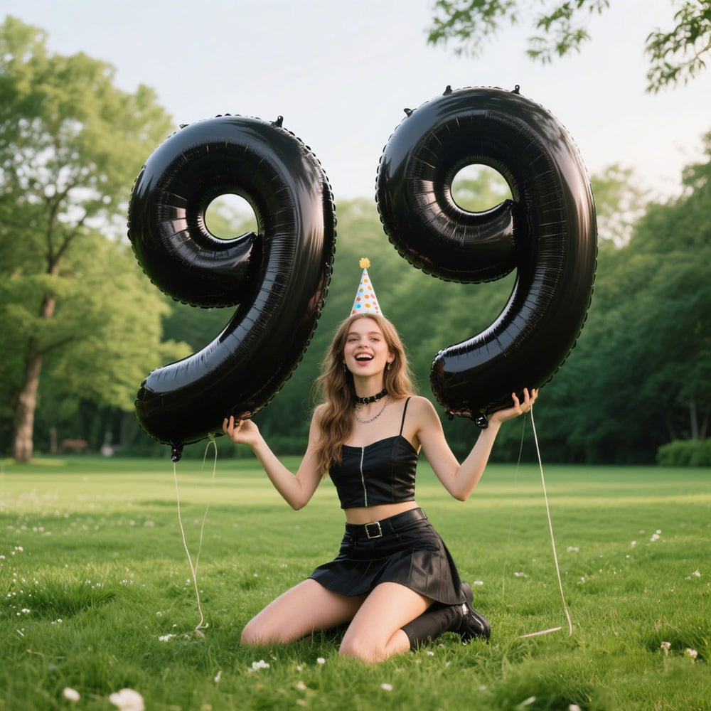 Kelfuoya self-sealing 40in number 9 balloon for easy setup