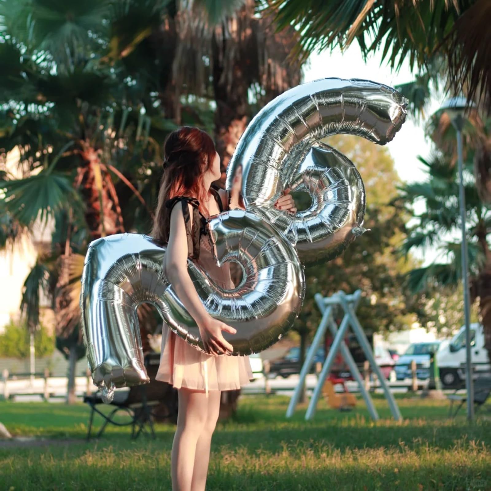 Kelfuoya self-sealing 40 inch number 6 balloon for quick setup