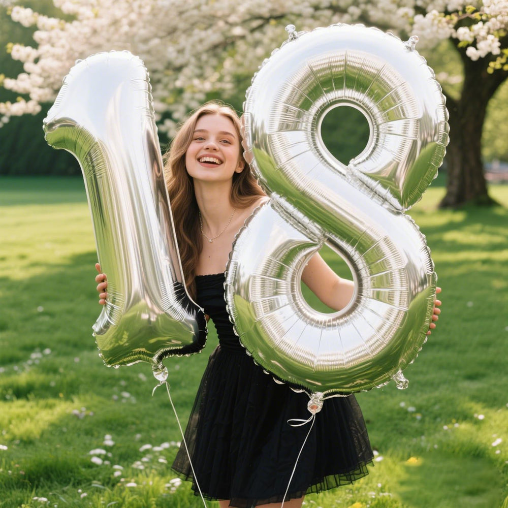 Kelfuoya silver 18 balloon wall display creates a memorable focal point