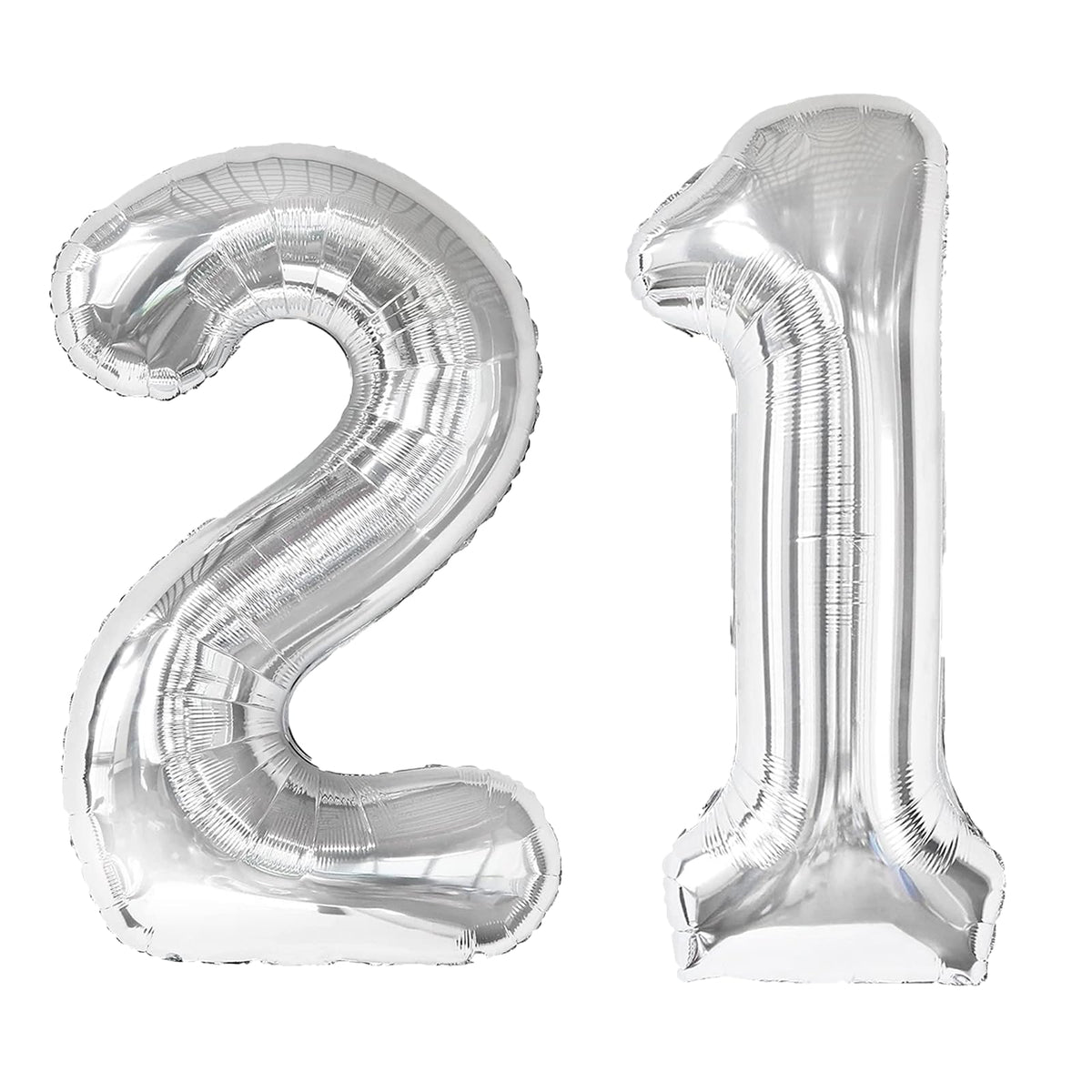 Kelfuoya silver 21 balloon 40 inch on white, ideal party centerpiece