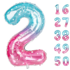 Kelfuoya starry 40-inch number 2 balloon creates a dramatic birthday backdrop.