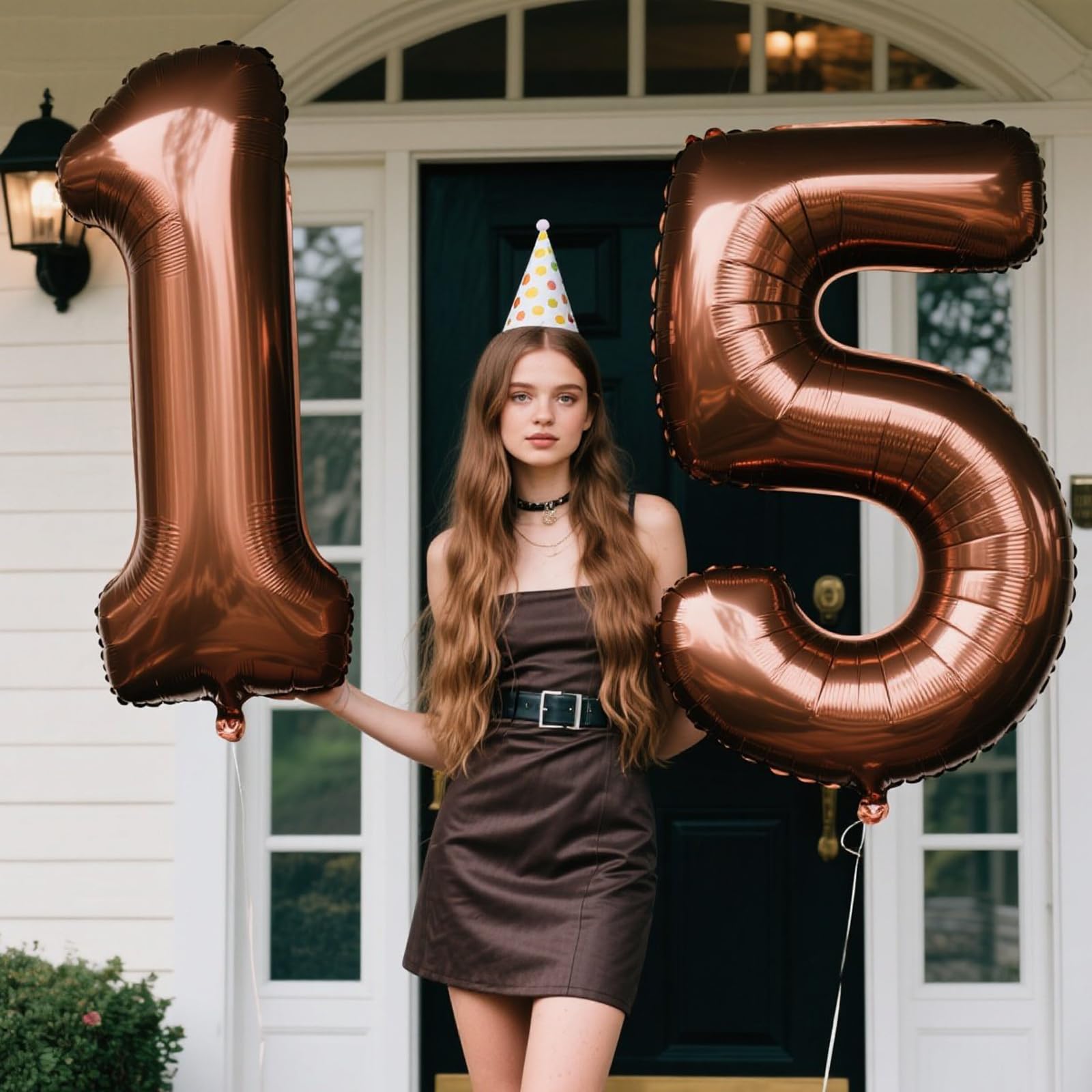 Kelfuoya wall-hanging Number 15 balloon enhances indoor event decor.