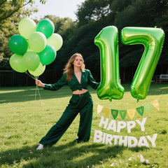 Kelfuoya green number 7 balloon for weddings and anniversaries