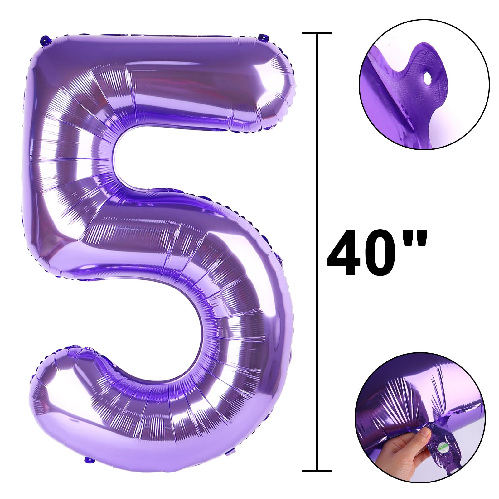 Kelfuoya wedding anniversary decor with purple number balloon.