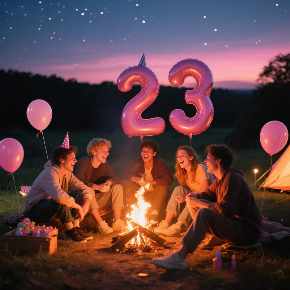 Kelfuoya wedding anniversary decor number balloon 23 pink for celebrations