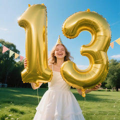 Kelfuoya wedding or anniversary decor using gold number 3 balloon