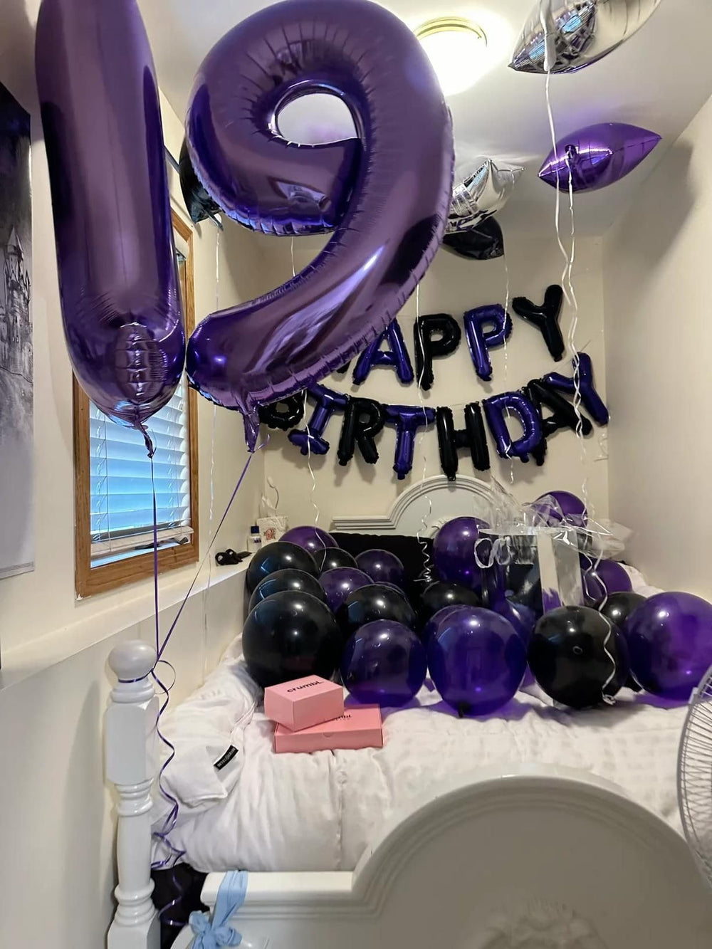 Kelfuoya purple number 6 balloon ideal for anniversaries