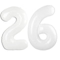 Kelfuoya white 26-number balloon 40 inch for bold 26th birthday display.