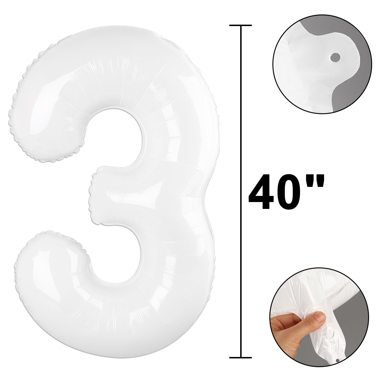 Kelfuoya white number 30 decor setup for indoor or outdoor events
