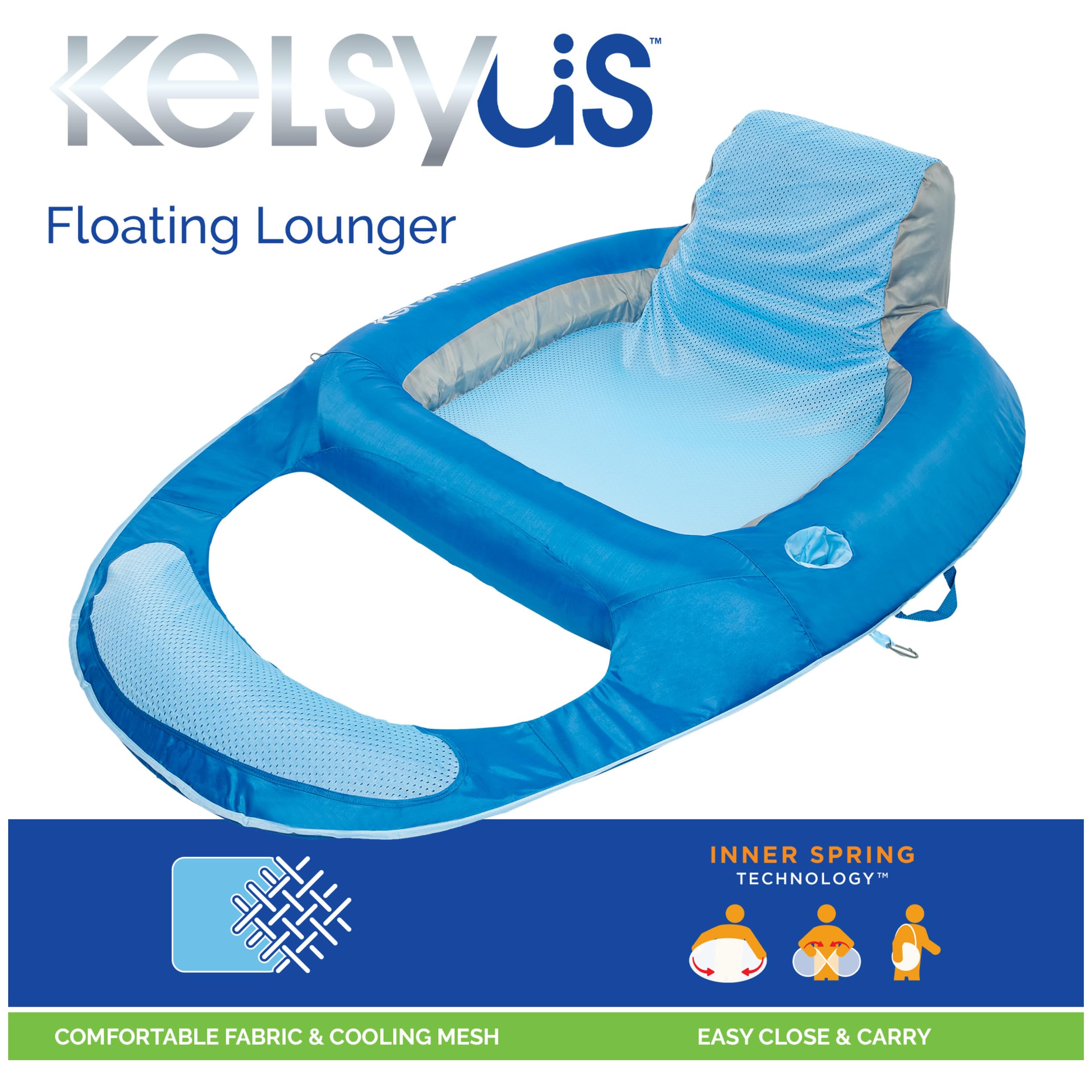 Kelsyus Spring Float Ottoman lets you rest feet in the water while you relax.