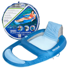 Kelsyus Spring Float Seat shows premium mesh for cool, comfortable lounging on the water.