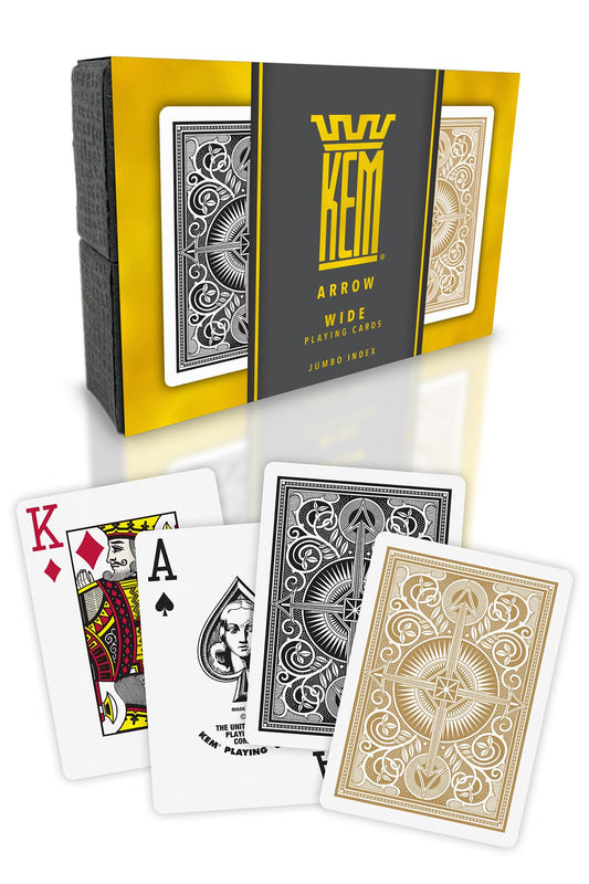 KEM Arrow Black and Gold cards in premium gift box for stylish gifting.