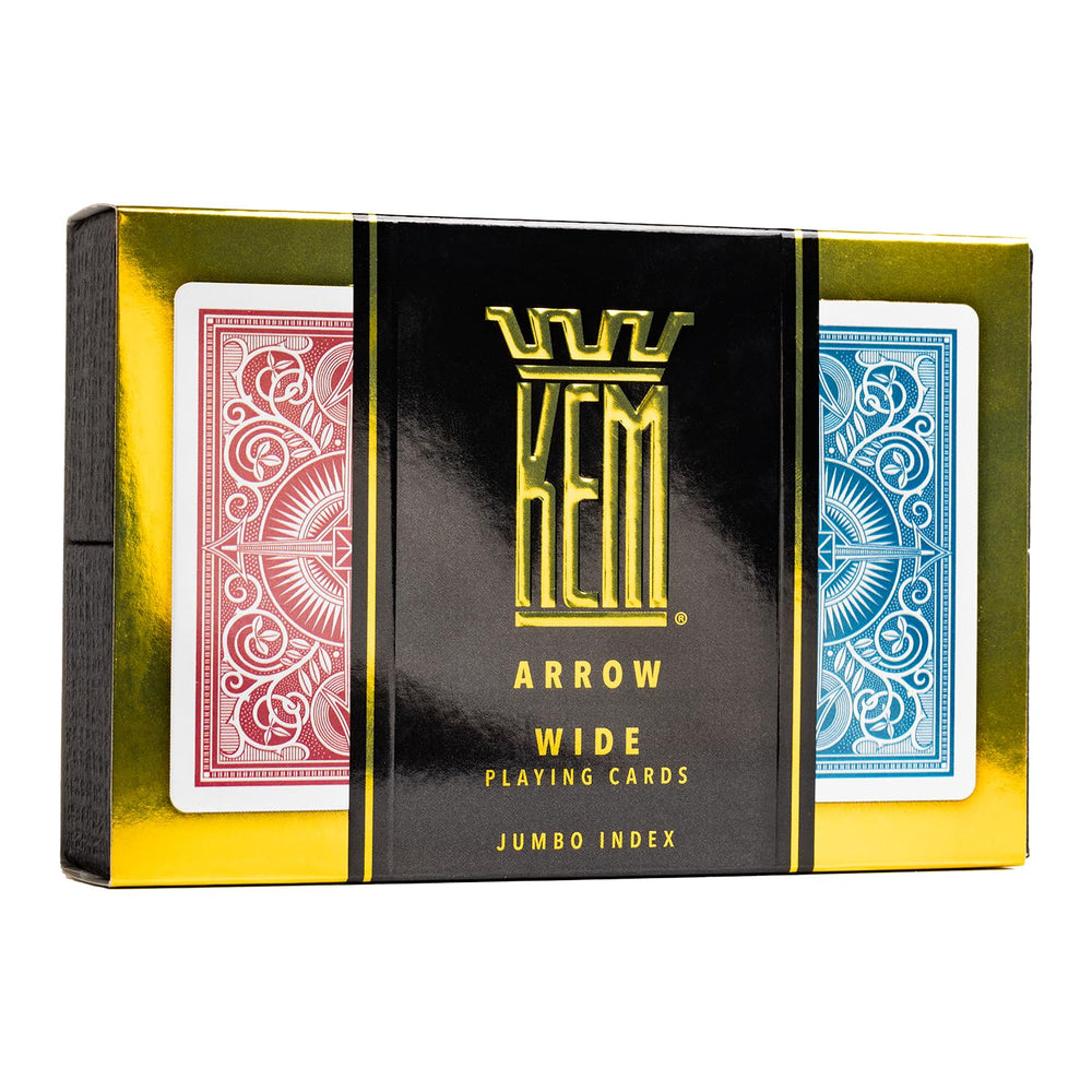 KEM Arrow jumbo index cards offer easy visibility during games.