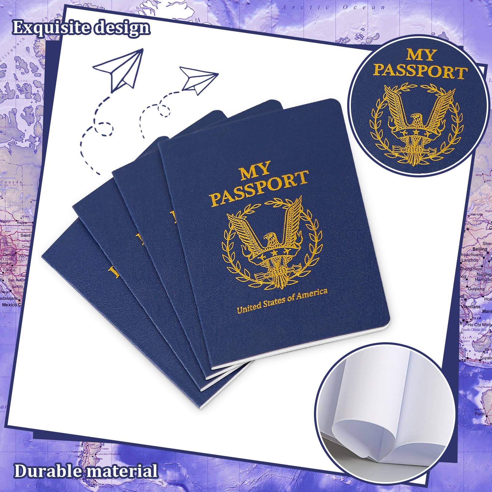 Kenburg passport notebook set of 60 pieces for shared pretend play and creativity.