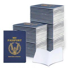 Kenburg passport notebook cover with gold design invites imaginative travel journaling for kids.