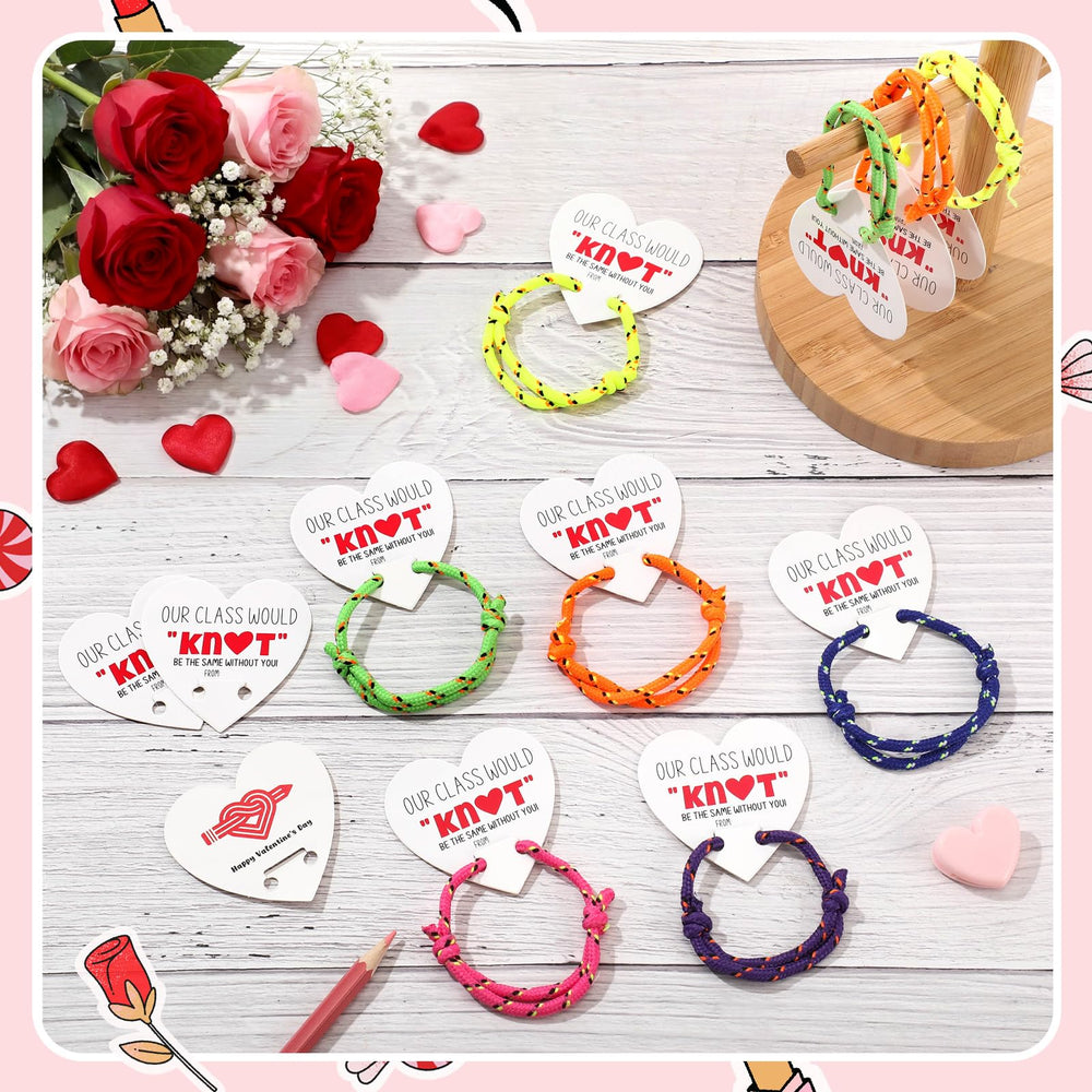 Kenning classroom valentines exchange scene with bracelets and cards