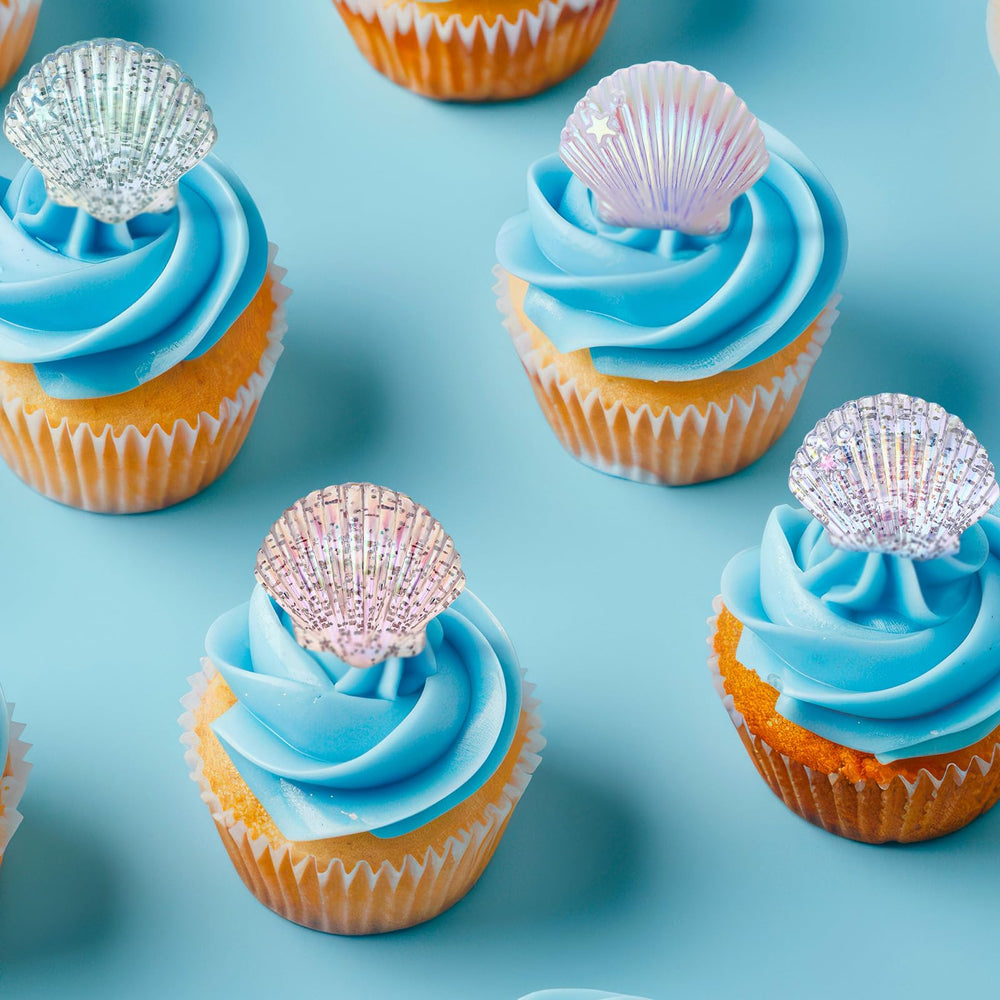 Kenning seashell toppers are reusable for future celebrations and easy to clean.