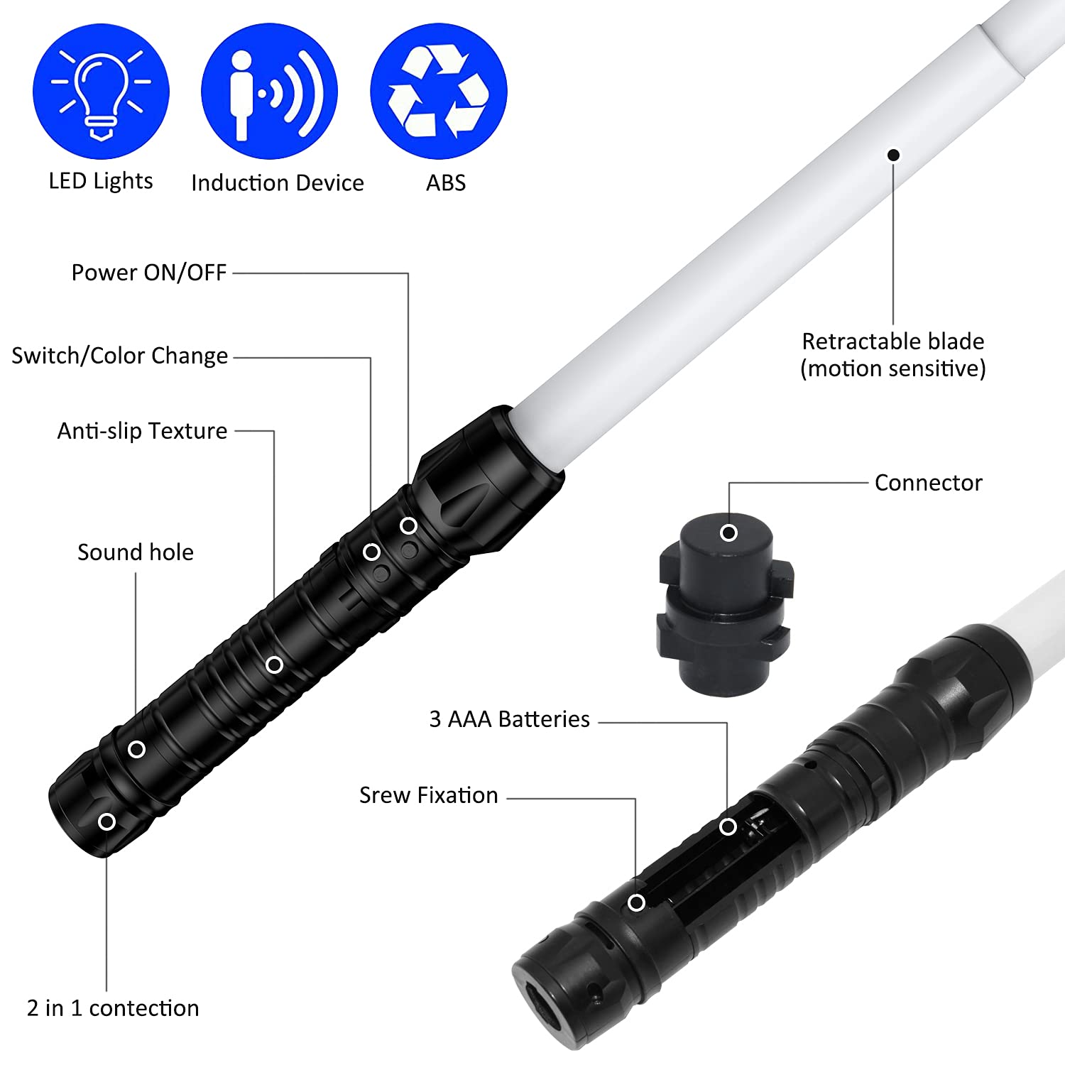 Kenpora light saber ideal prop for Halloween party battles