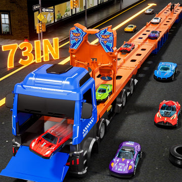 Kenthoris dual launcher sends cars onto the track for dynamic play