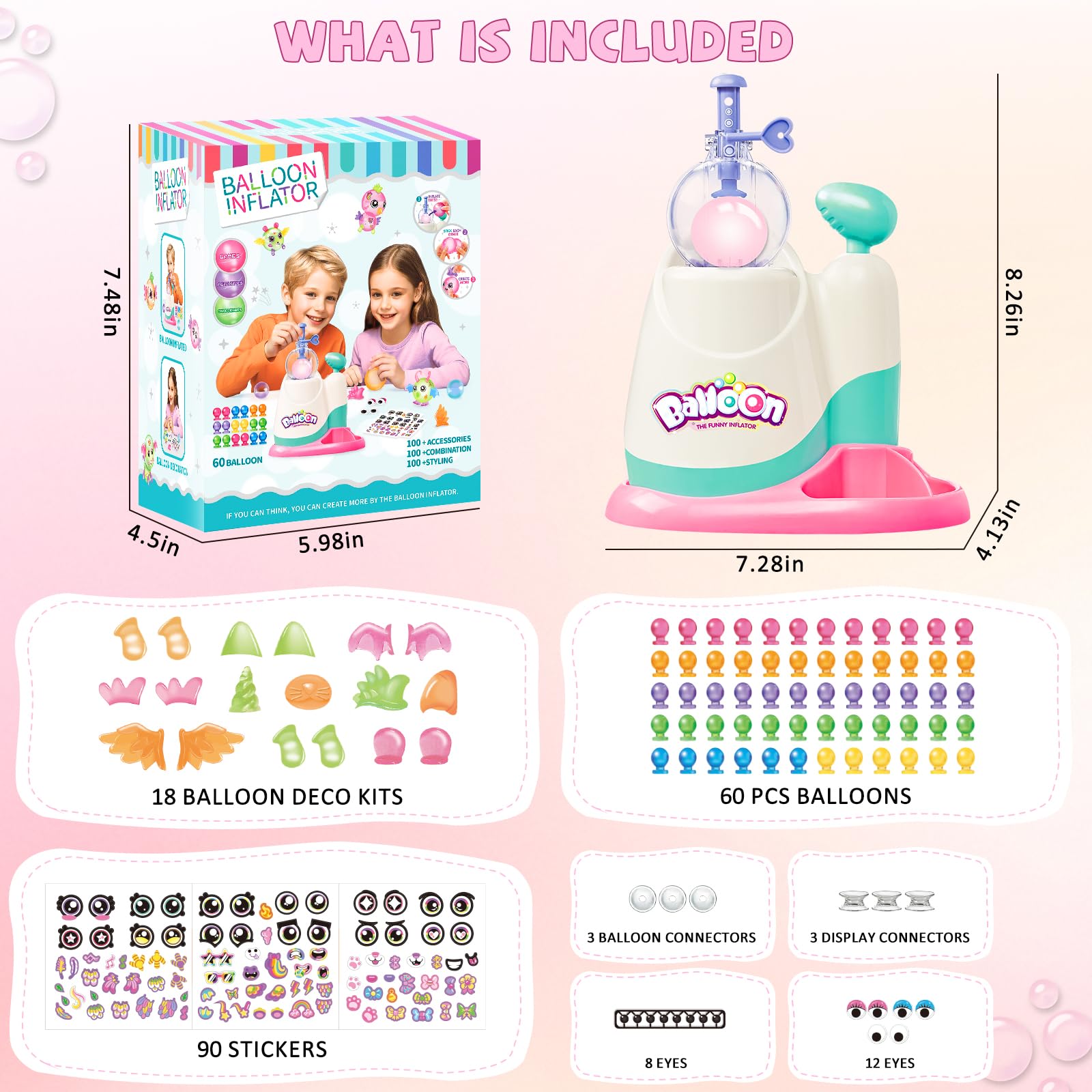 kenvc DIY Balloon Animal Kit colorful decoration accessories for creative looks.