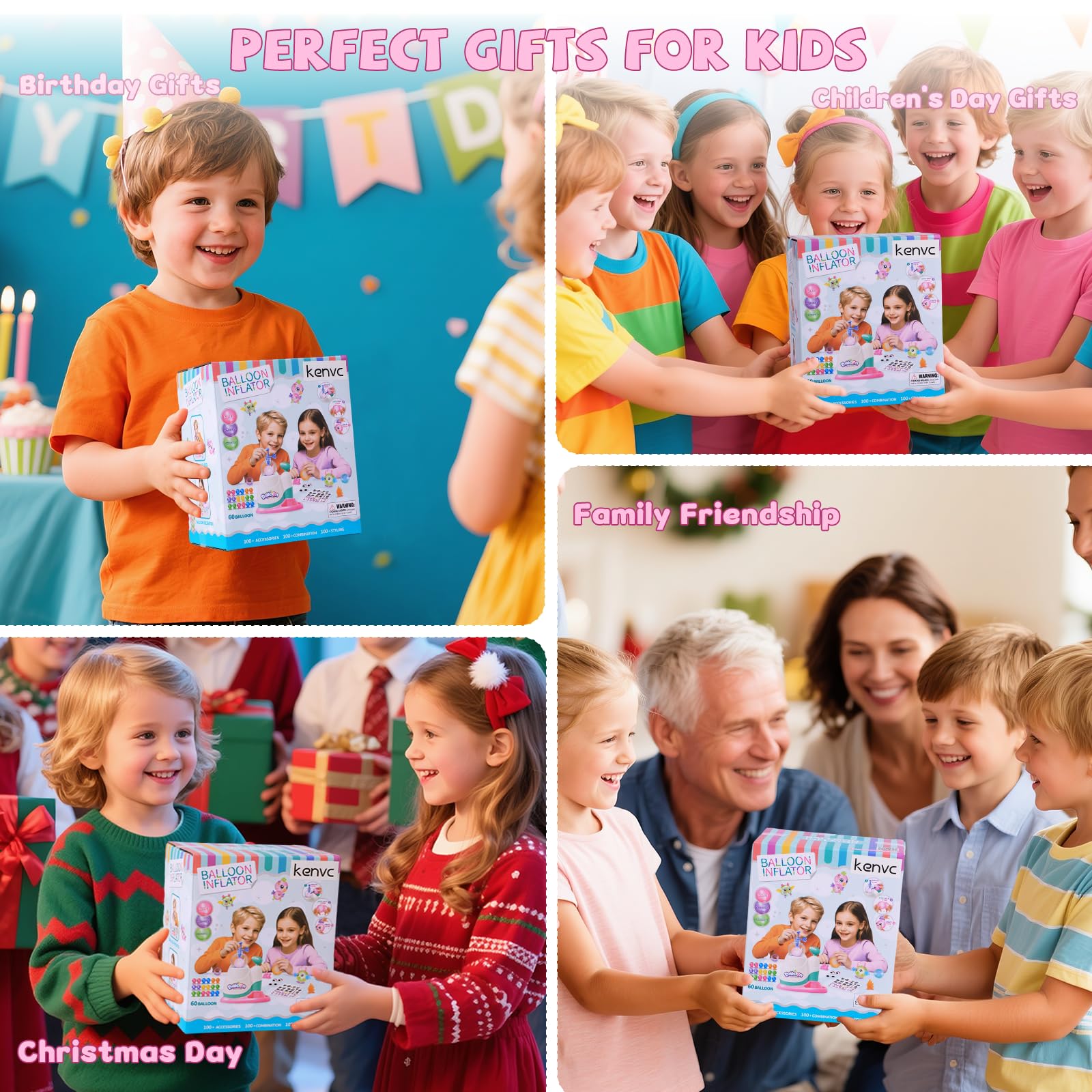 kenvc Rich Accessories with eyes and stickers enables expressive balloon characters.