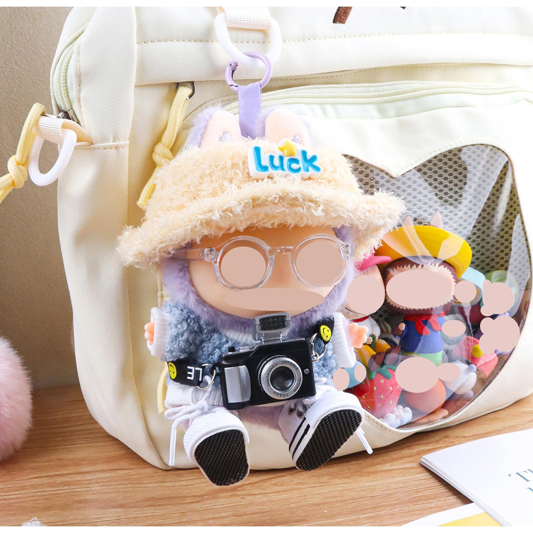 KEOOUA 17cm doll camera: tiny prop enhances pretend photography and storytelling