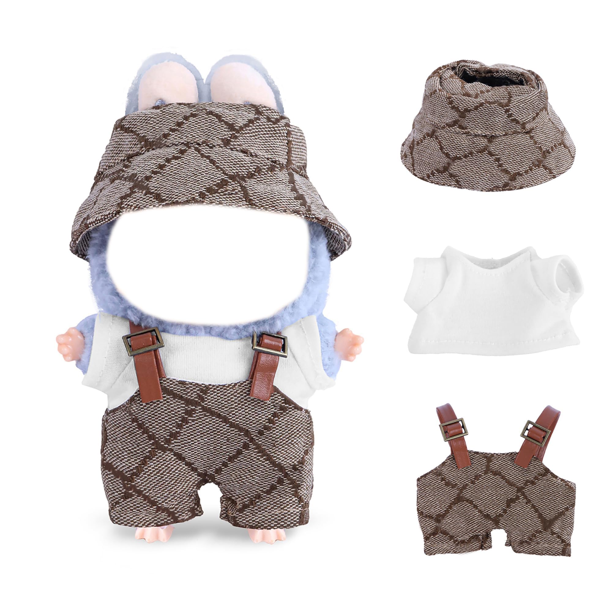KEOOUA 17cm doll dress and T-shirt set for stylish dress-up play.