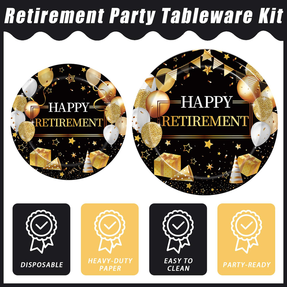 Kepeel retirement napkins 13in gold and black add a polished touch