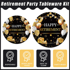Kepeel retirement napkins 13in gold and black add a polished touch