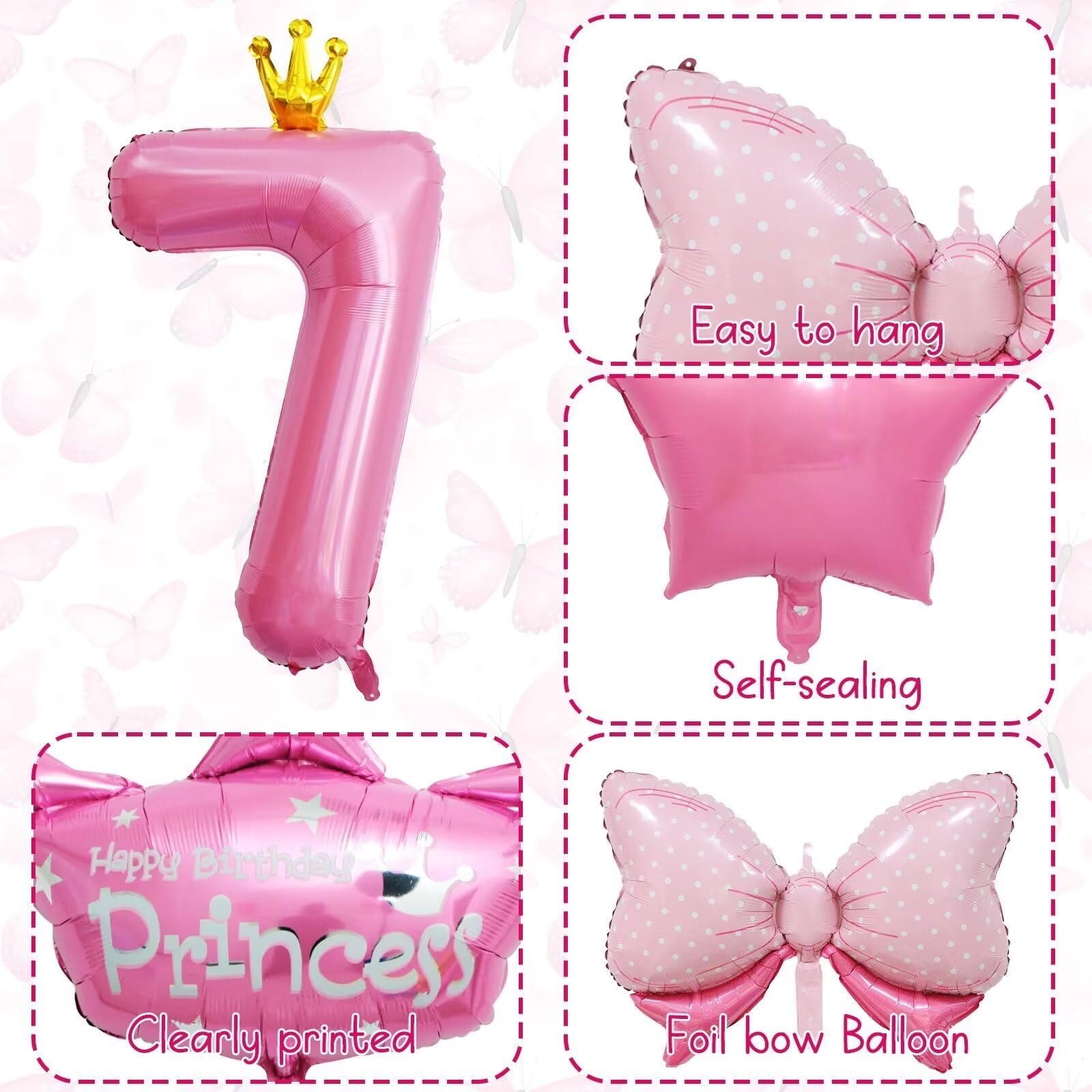 KEPMOV pearl pink foil star balloon for festive accents