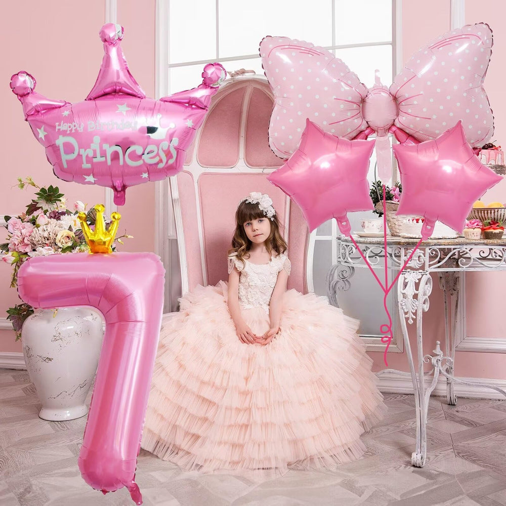 KEPMOV pearl pink foil star balloon, perfect for layered decor
