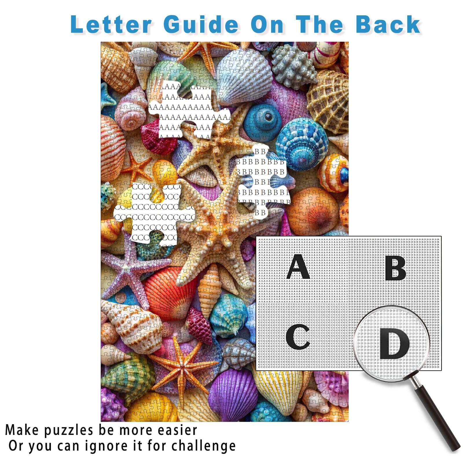 Kepovin puzzle back letters help beginners match pieces with the guide.