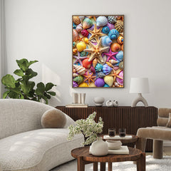 Kepovin colorful shells puzzle closeup highlights rich colors for immersive solving.