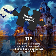 Kepovin Halloween Night puzzle presents a moonlit sky, ideal for cozy autumn evenings