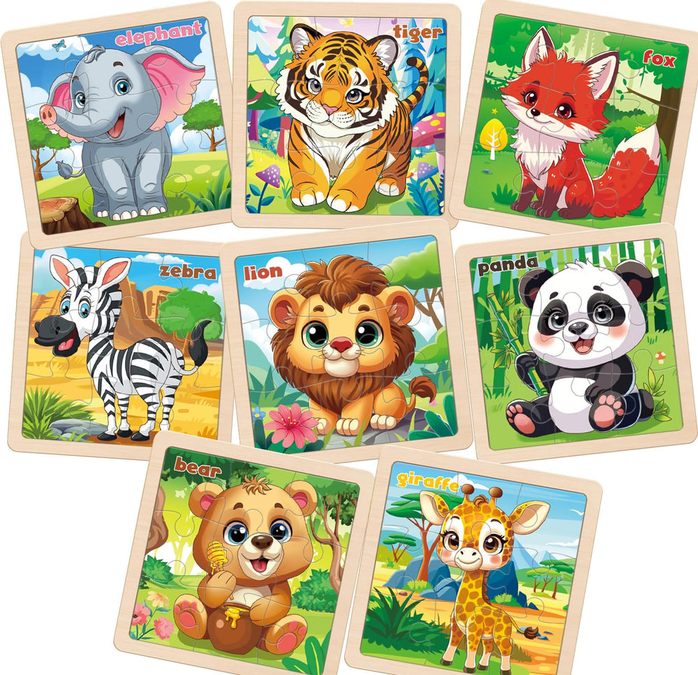 kepovin wooden puzzles elephant piece enhances shape recognition and fine motor skills