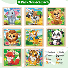 kepovin wooden puzzles fox piece encourages concentration and cognitive development