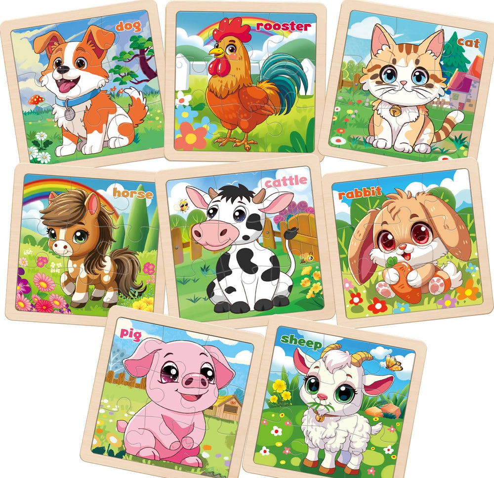 Kepovin wooden puzzle dog image enhances hand-eye coordination and problem-solving skills.