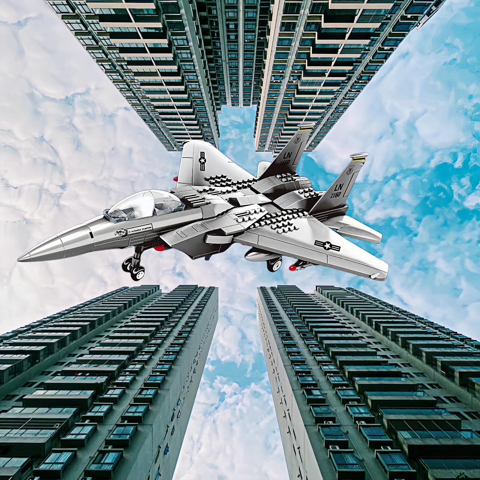 KERHENE F-15 Eagle display-ready on shelf or desk.