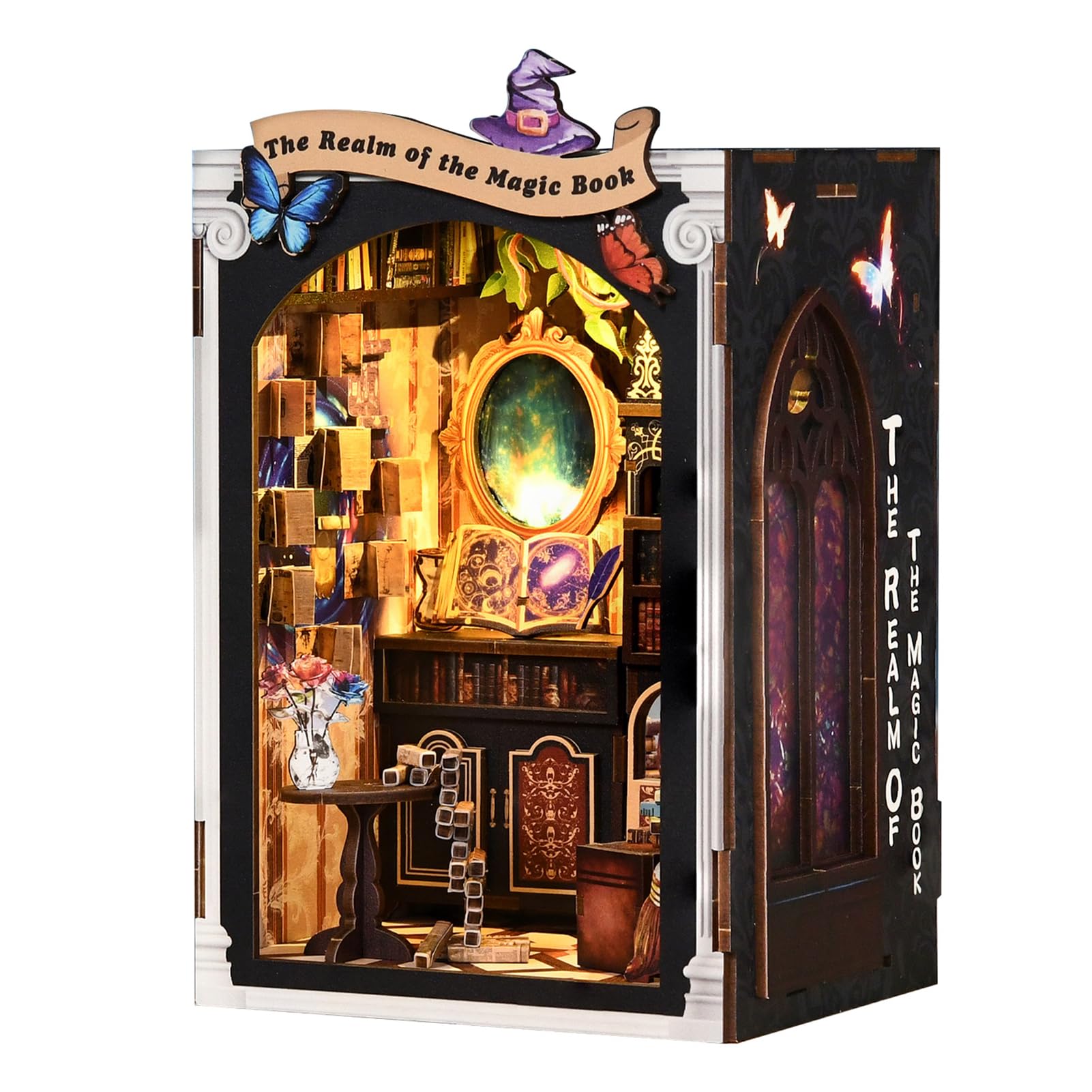 KERNOWO Book Nook Kit assembled display boosts bookshelf decor