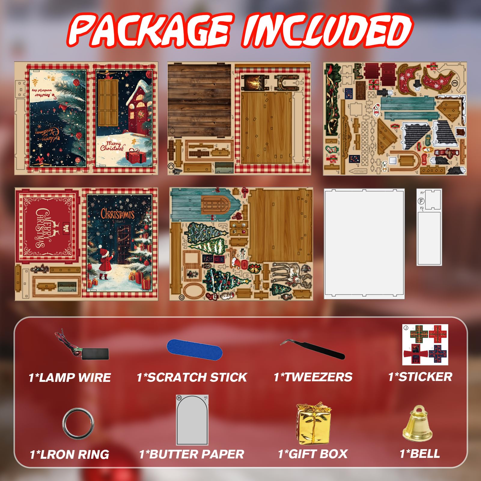 KERNOWO Book Nook Kit Bookshelf decor showcases a charming miniature house.
