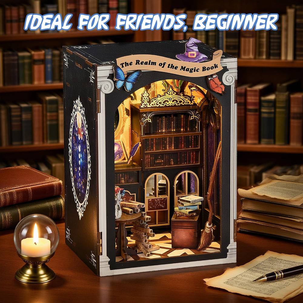 KERNOWO Book Nook Kit clear instructions aid assembly