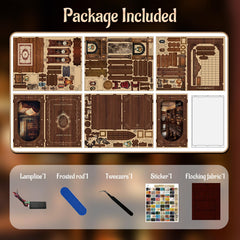 KERNOWO Book Nook Kit miniature house interior with cozy details.