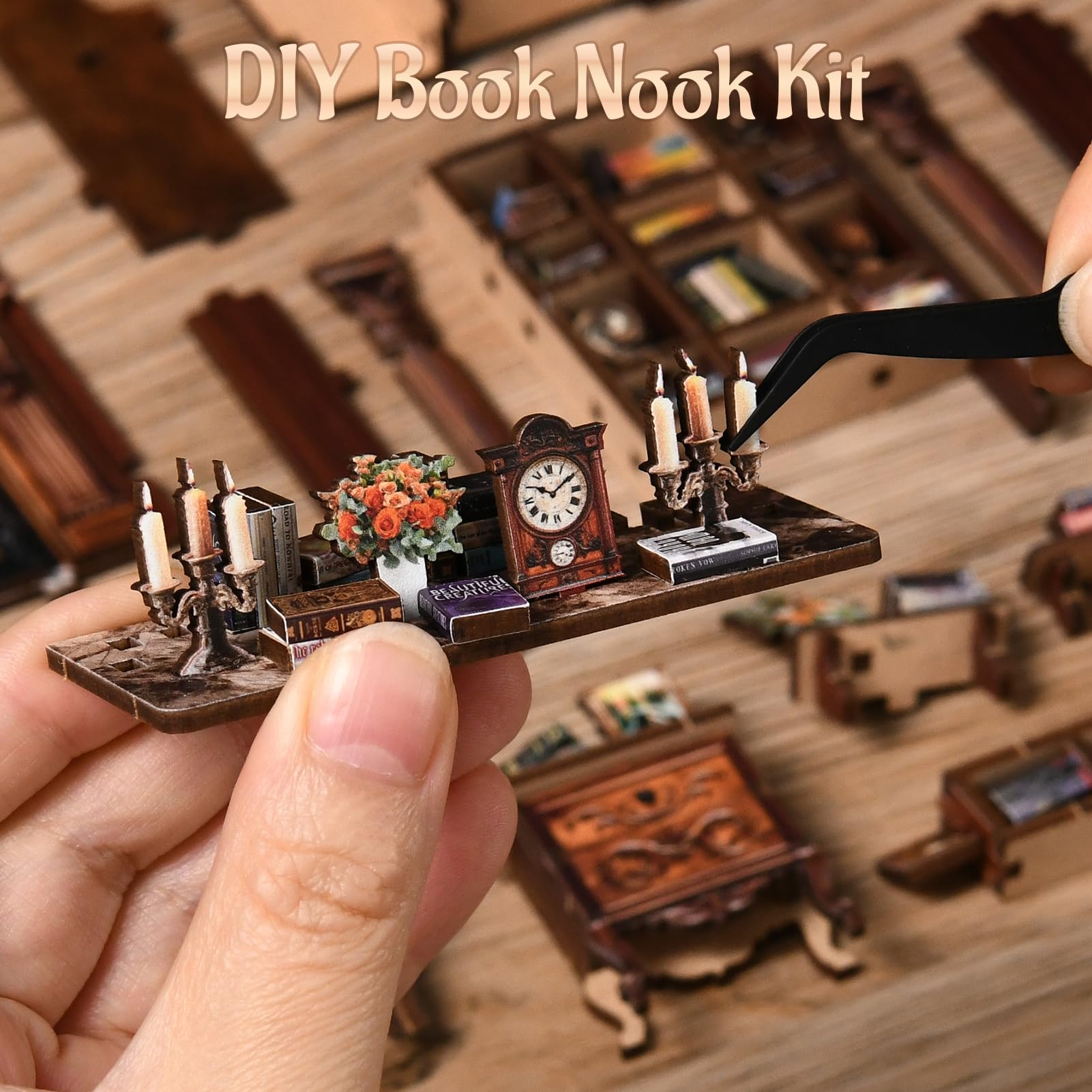 KERNOWO Book Nook Kit user guide helps beginners.