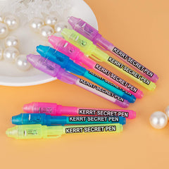 KERRT UV light secret message pen glows and reveals text