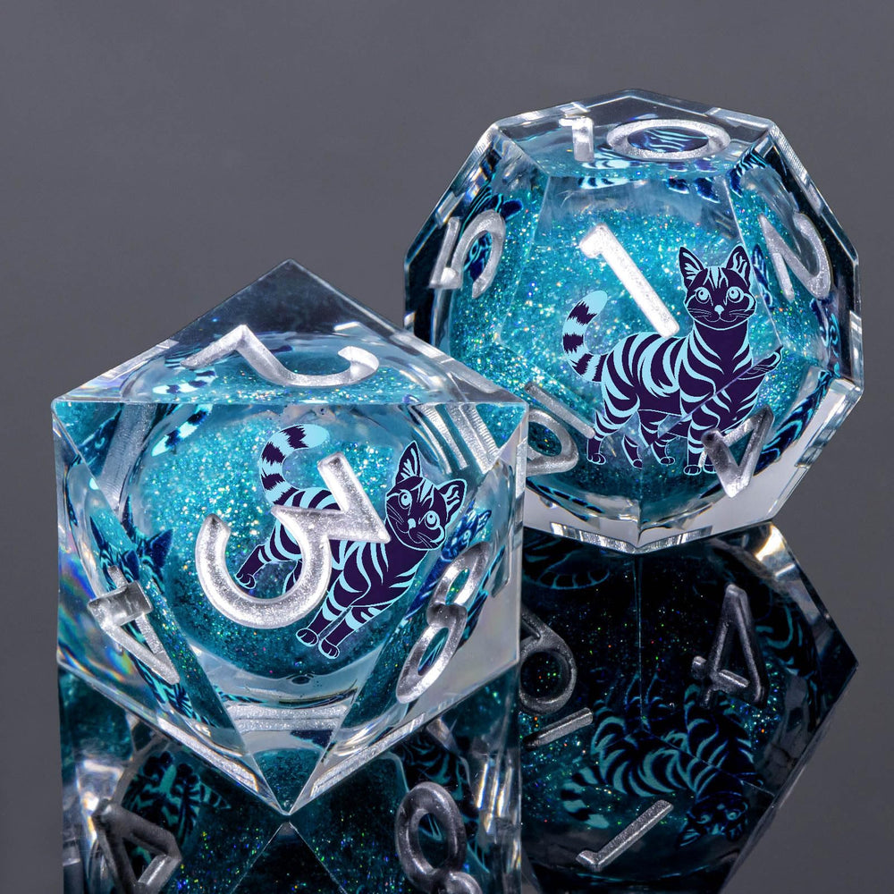 KERWELLSI blue D12 die, high-contrast numbers for easy reading