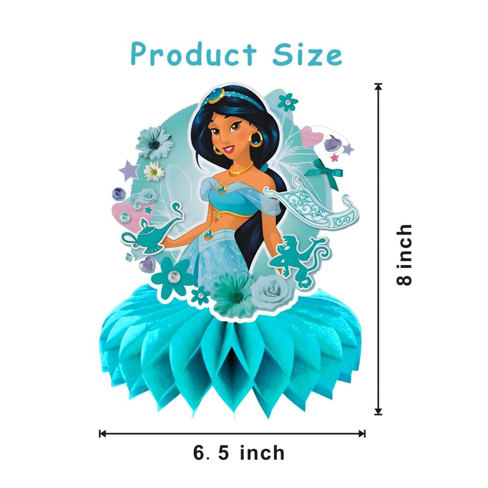 KERWHIS double-sided princess jasmine card for vibrant table styling.