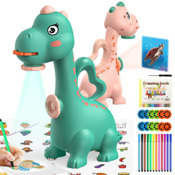 KETIEE dinosaur projector front head view for guided drawing sessions.